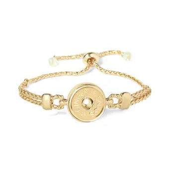 GOLD RUBBER STOPPER ADJUSTABLE BRACELET