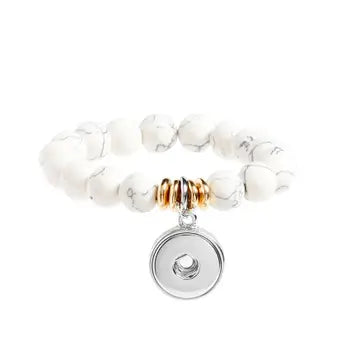 WHITE MARBLE LUMINEER STRETCH BRACELET