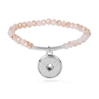 PINK FACET STRETCH BRACELET